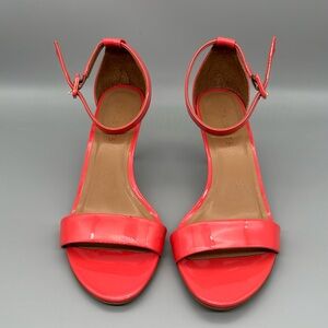 Talbots coral patent leather heels size 8